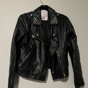 Angel Kiss Studded Leather Jacket | size M | 2 Piece